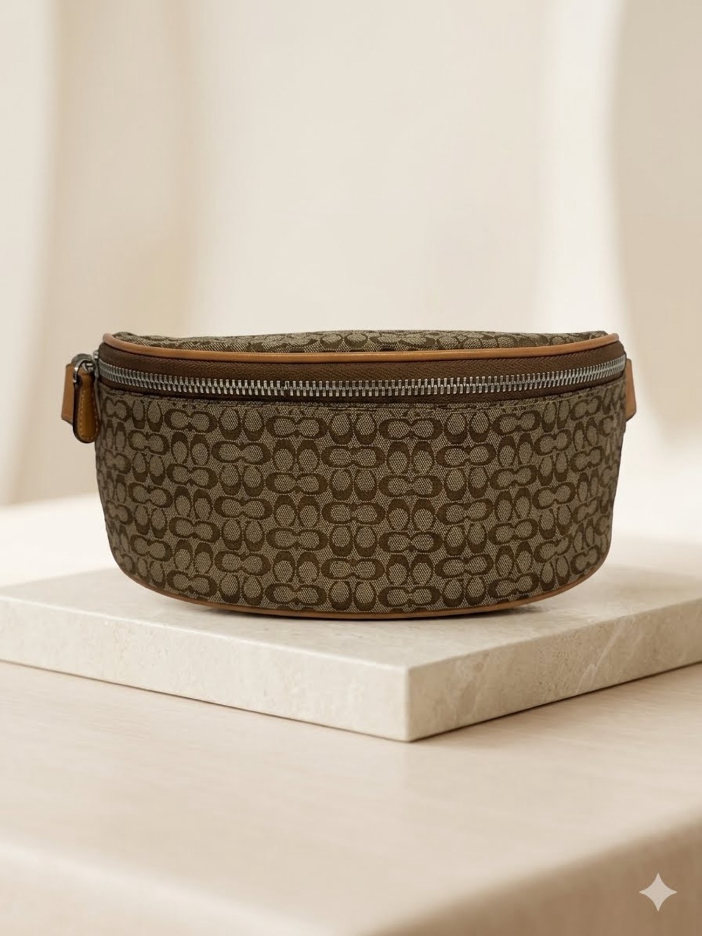 Coach vintage Y2K, 2008 signature Canvas Belt Bag in Brown